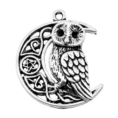 Zinc Alloy Animal Pendants Owl plated vintage & fashion jewelry & DIY Sold By PC