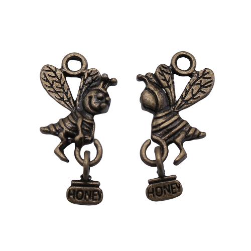 Zinc Alloy Animal Pendants Bee plated vintage & fashion jewelry & DIY Sold By PC