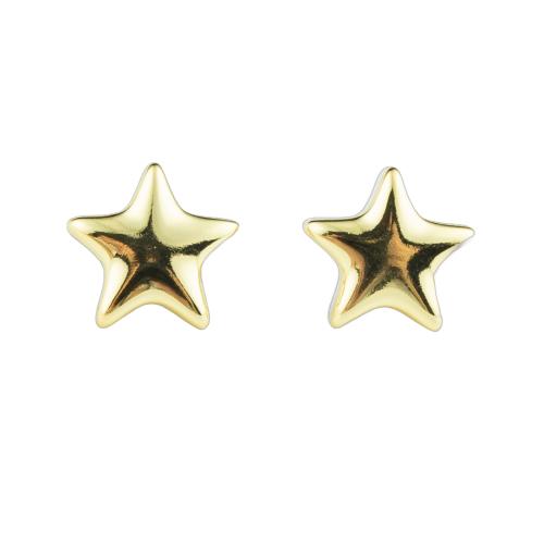 Brass Stud Earring Star high quality plated fashion jewelry & for woman Sold By Pair