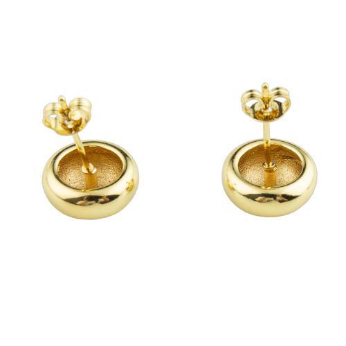 Brass Stud Earring Round high quality plated fashion jewelry & for woman Sold By Pair