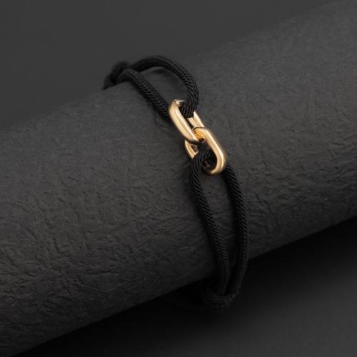 Zinc Alloy Bracelet with Milan Cord plated for man nickel lead & cadmium free Sold By PC