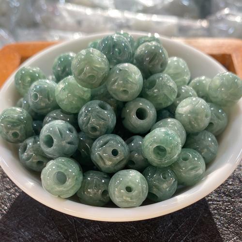 Natural Jade Beads DIY green 8mm Sold By PC