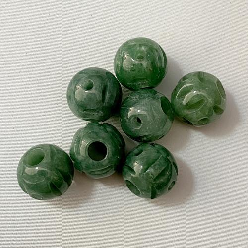 Natural Jade Beads DIY green Sold By PC