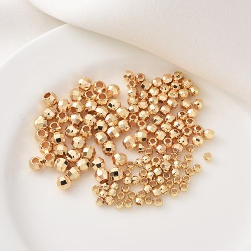 Brass Spacer Beads plated DIY golden Sold By Bag