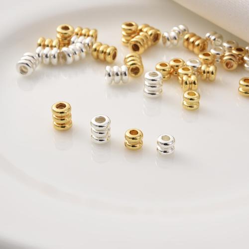 Brass távtartó gyöngyök, Sárgaréz, galvanizált, DIY & különböző méretű a választás, több színt a választás, 10PC-k/Bag, Által értékesített Bag
