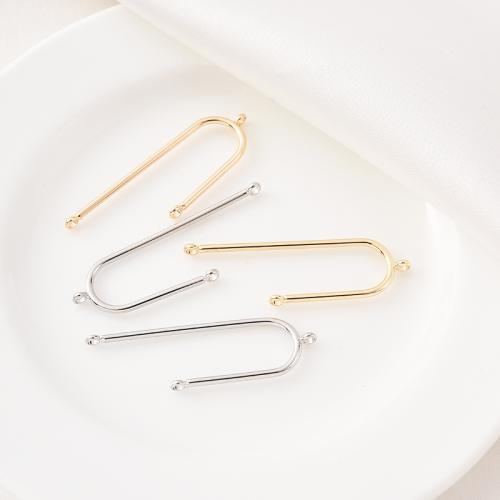 Brass Earring Drop Component plated DIY Length 2 cm and 4 cm wide about 1 cm line thickness about 1.6MM Sold By PC