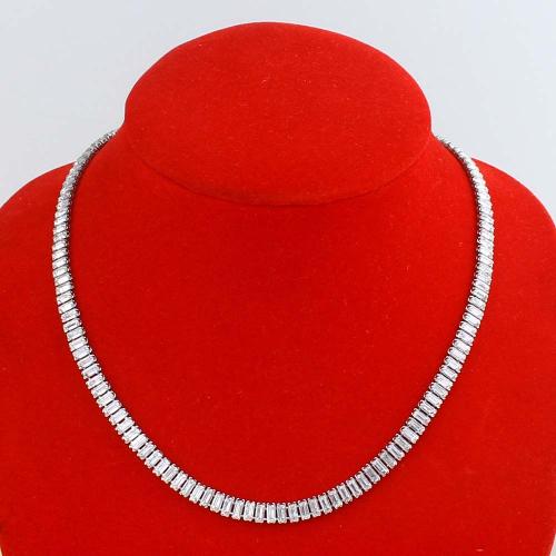 Stainless Steel smycken halsband, 304 rostfritt stål, med 7cm extender kedja, plated, mode smycken & micro bana cubic zirconia, fler färger för val, 6mm, Längd 44.5 cm, Säljs av PC