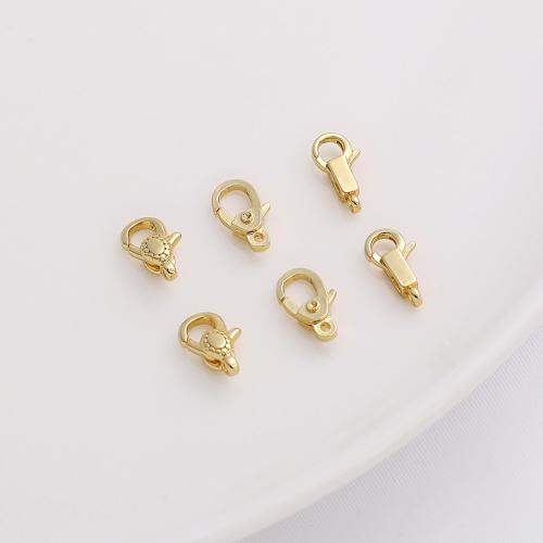 Brass Lobster Clasp plated DIY golden Sold By PC