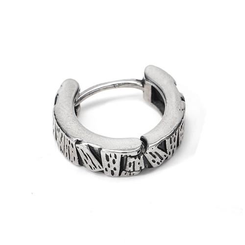 Huggie Orecchino ad anello, 304 acciaio inox, gioielli di moda & unisex, colore originale, 15x14x4mm, Venduto da PC