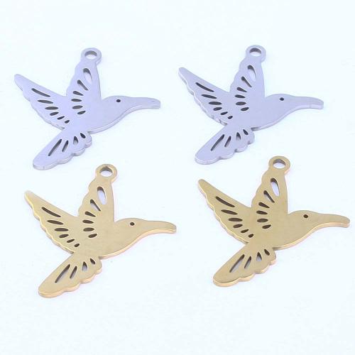 Stainless Steel Animal Pendants 304 Stainless Steel Bird plated DIY Sold By PC