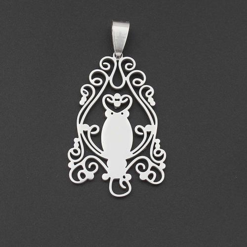Stainless Steel Pendants 304 Stainless Steel plated DIY silver color Sold By PC