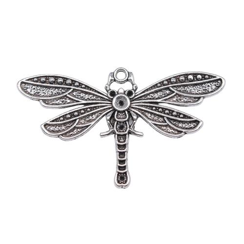 Tibetan Style Animal Pendants, Dragonfly, plated, vintage & fashion jewelry & DIY, more colors for choice, 71x42mm, Sold By PC