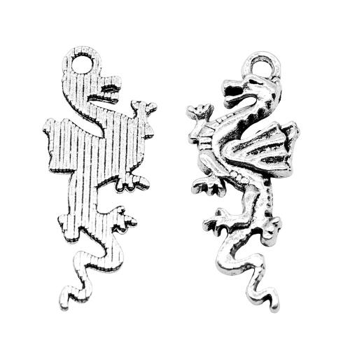 Zinc Alloy Animal Pendants Dragon plated vintage & fashion jewelry & DIY Sold By PC