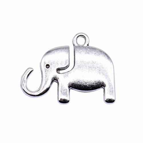 Pendentifs animaux en alliage de zinc, éléphant, Plaqué de couleur d'argent, Vintage & bijoux de mode & DIY, 22x17mm, Vendu par PC