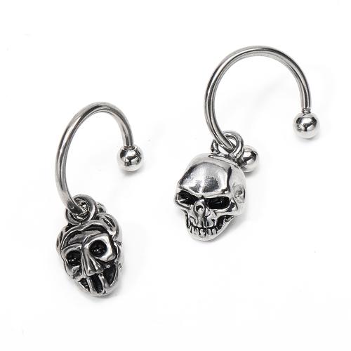 Stainless Steel Stud Earrings 304 Stainless Steel Skull fashion jewelry Sold By PC