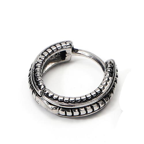 Stainless Steel Huggie Hoop Earring 304 Stainless Steel fashion jewelry & for man original color Sold By PC