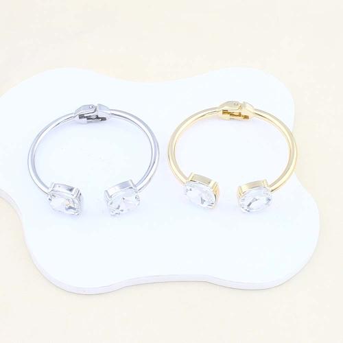 Zinc Alloy Bangle with Iron plated fashion jewelry & with rhinestone nickel lead & cadmium free Sold By Bag