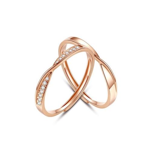Kubieke Circonia Micro Pave Brass Ring, Messing, plated, uniseks & verschillende stijlen voor de keuze & micro pave zirconia, meer kleuren voor de keuze, Verkocht door PC