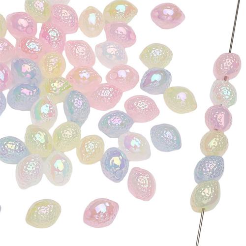 Plated Acrylic Beads, DIY, more colors for choice, Hole:Approx 1.5mm, 10PCs/Bag, Sold By Bag