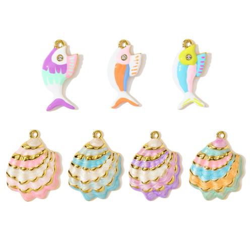 Ювелирные подвески из нержавеющей стали, Нержавеющая сталь 304, плакирован золотом, DIY & эмаль & со стразами, Золотой, 3ПК/сумка, продается сумка