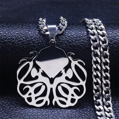 Collier de bijoux en acier inoxydable, Acier inoxydable 304, Placage, bijoux de mode & unisexe & creux, couleur originale, Vendu par PC