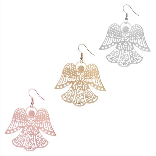 Латунь серьги падения, Крыло ангела, Другое покрытие, ювелирные изделия моды, Много цветов для выбора, не содержит никель, свинец, продается Пара