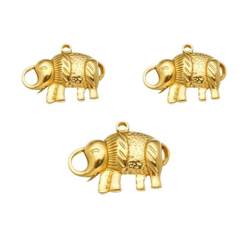 Stainless Steel Animal Pendants, 304 Stainless Steel, Elephant, plated, DIY, more colors for choice, 10PCs/Bag, Sold By Bag