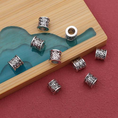 Abalorios de Aleación de Zinc , chapado en color de plata, Bricolaje, 7x6mm, 100PCs/Bolsa, Vendido por Bolsa