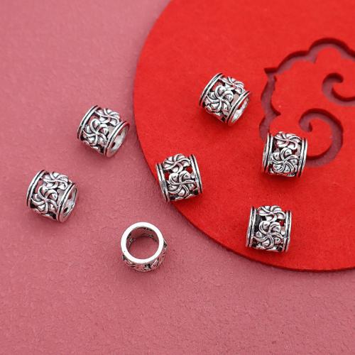 Abalorios de Aleación de Zinc , chapado en color de plata, Bricolaje & hueco, 11x10mm, diámetro interior:aproximado 7mm, 100PCs/Bolsa, Vendido por Bolsa