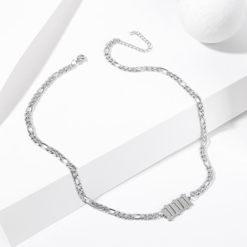 Stainless Steel Jewelry Necklace, 304 Stainless Steel, polished, fashion jewelry & Unisex & different styles for choice, silver color, Sold By PC