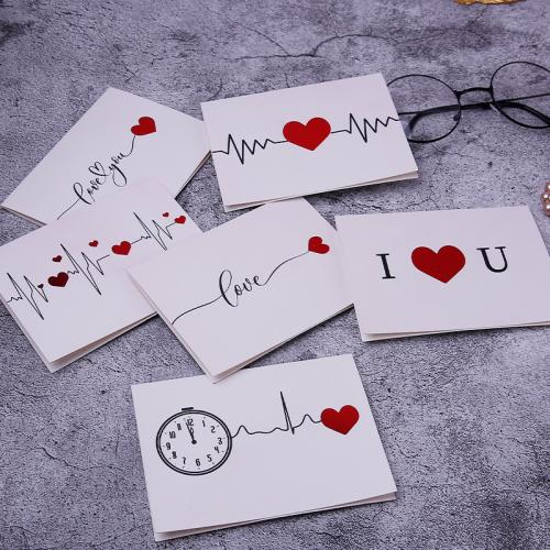 Greeting Card, Paper, printing, fashion jewelry, more colors for choice, 10PCs/Set, Sold By Set