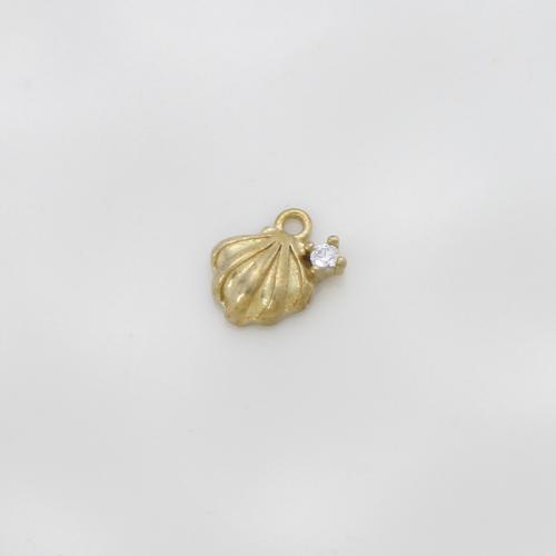 Strass Messing Anhänger, Schale, goldfarben plattiert, DIY & mit Strass, goldfarben, frei von Nickel, Blei & Kadmium, 7.90x7.90x3.40mm, verkauft von PC