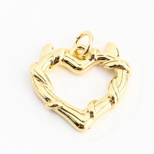 Messing Herz Anhänger, DIY & hohl, goldfarben, 16x17x2mm, verkauft von PC