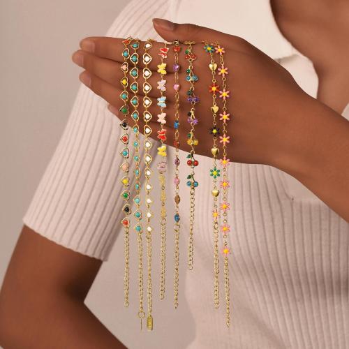 Stainless Steel Jewelry Bracelet, 304 Stainless Steel, gold color plated, fashion jewelry & enamel, more colors for choice, Sold By PC