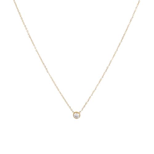 Collar de acero inoxidable de la joyería, acero inoxidable 304, chapado, para mujer & con diamantes de imitación, más colores para la opción, Vendido por UD