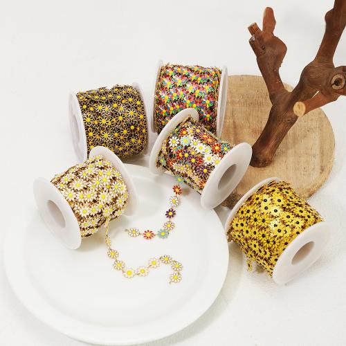 Acier inoxydable chaîne de bijoux, Acier inoxydable 304, Placage de couleur d'or, DIY & émail, plus de couleurs à choisir, Vendu par m