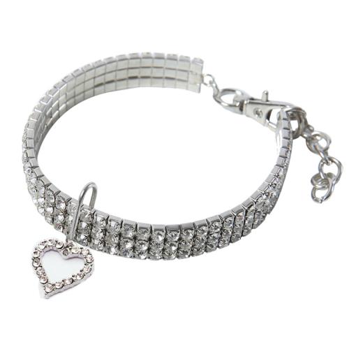 Zinc Alloy Pet Necklace with Crystal Sold By PC