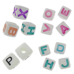 ABS πλαστικό αλφάβητο χάντρες