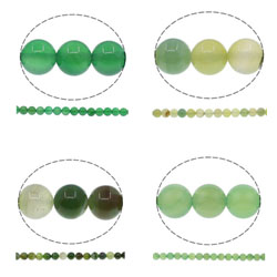 Natural Green Agate Beads