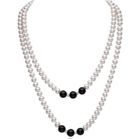 Sladkovodní Pearl svetr řetěz náhrdelník