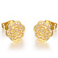 Cubic Zirconia Micro Pave Brass Earring