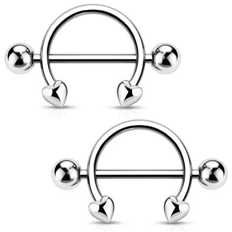 Edelstahl Brustpiercing Ring