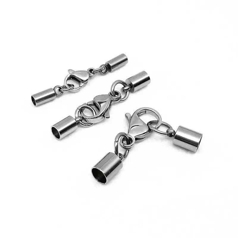 Stainless Steel Leather Cord Clasp