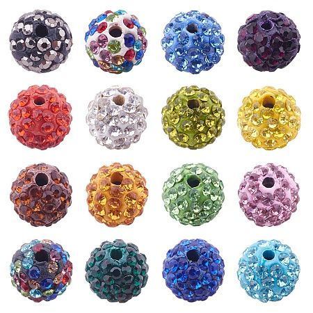 Strass Ton befestigte Perlen