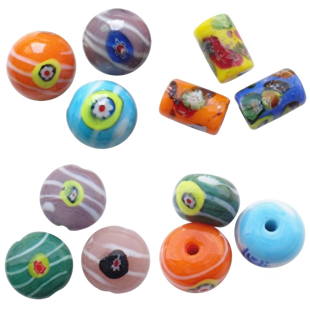 Perles de Murano Millefiori Slice  
