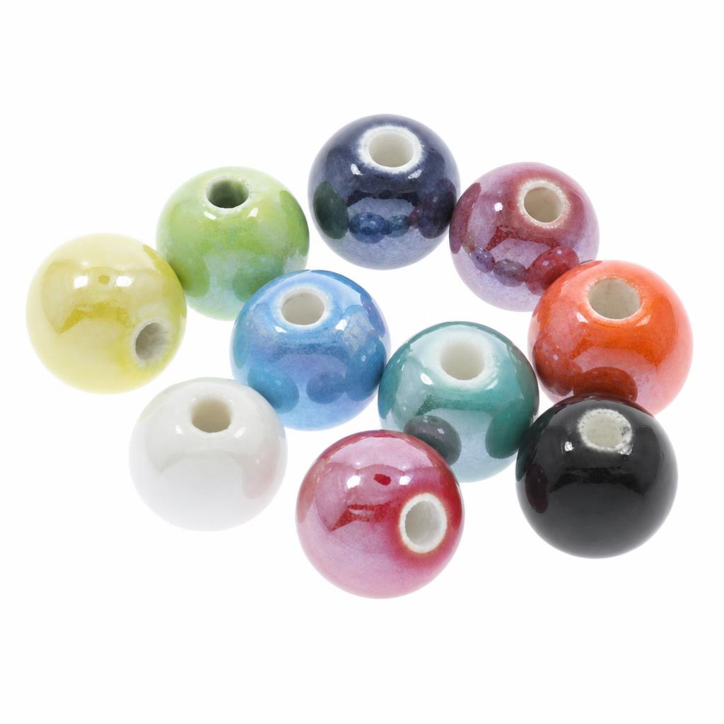 Perles en porcelaine émaillées
