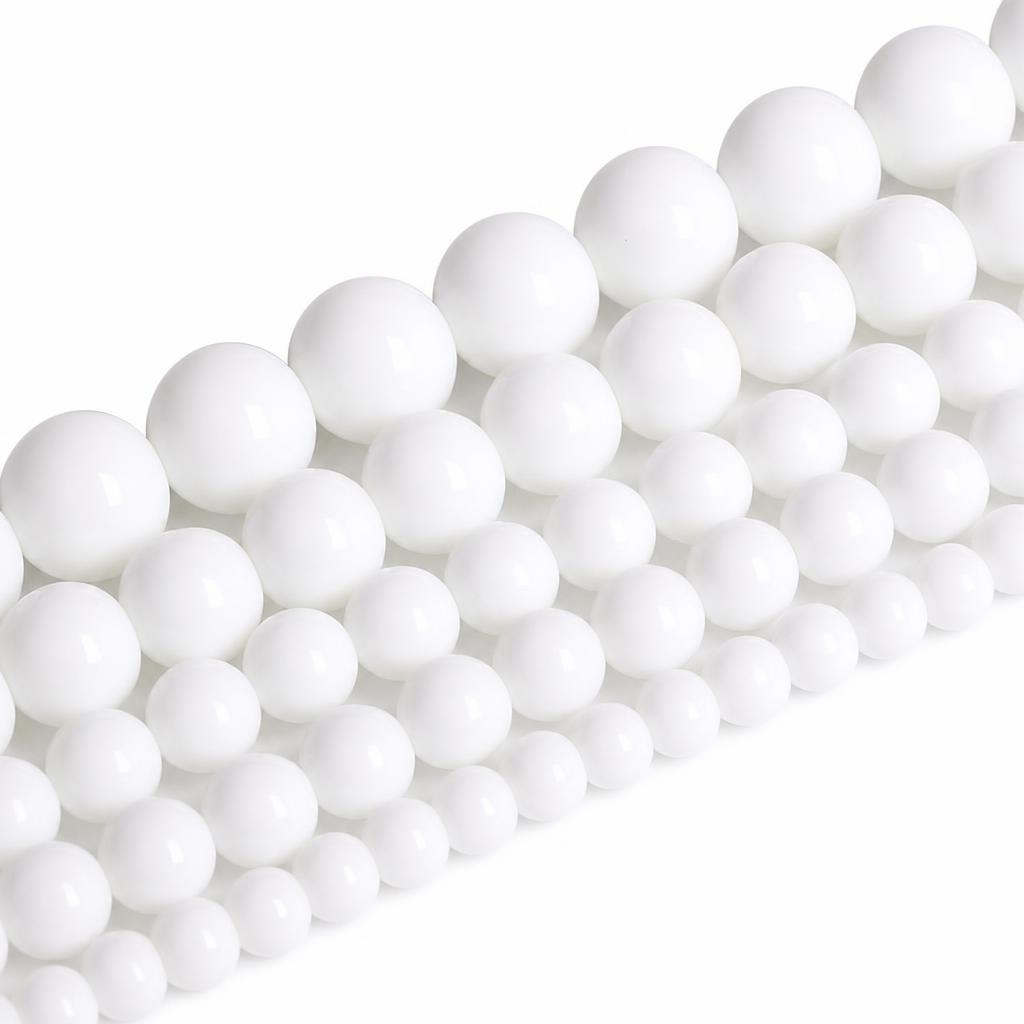 Perles en porcelaine blanche