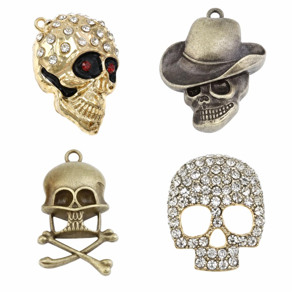 Tibetan Style Skull Pendants