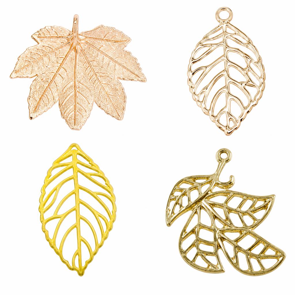 Tibetan Style Leaf Pendants