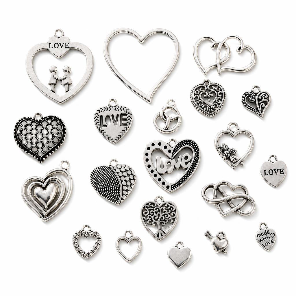 Tibetan Style Heart Pendants